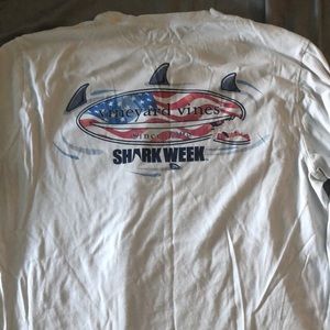 Vineyard Vines Shark Week Shirt Long Sleeve. (M)
